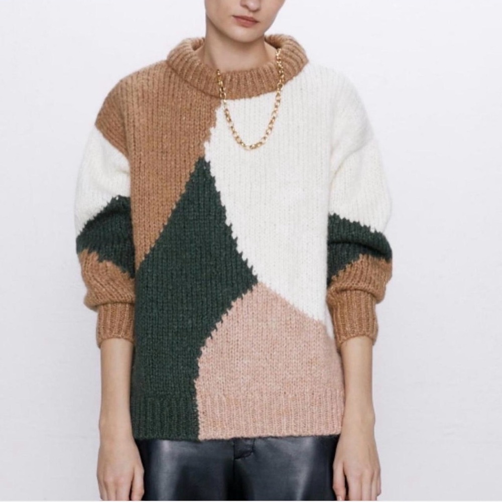 Colorblock Knit Sweater